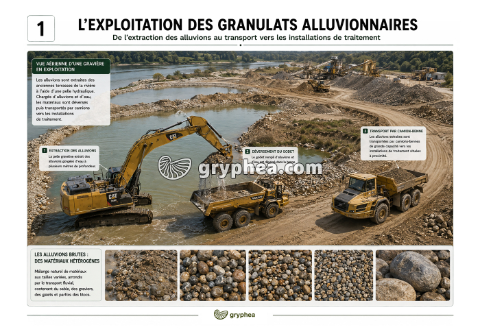 Exploitation des granulats (alluvions) - planche 1 - gryphea.org